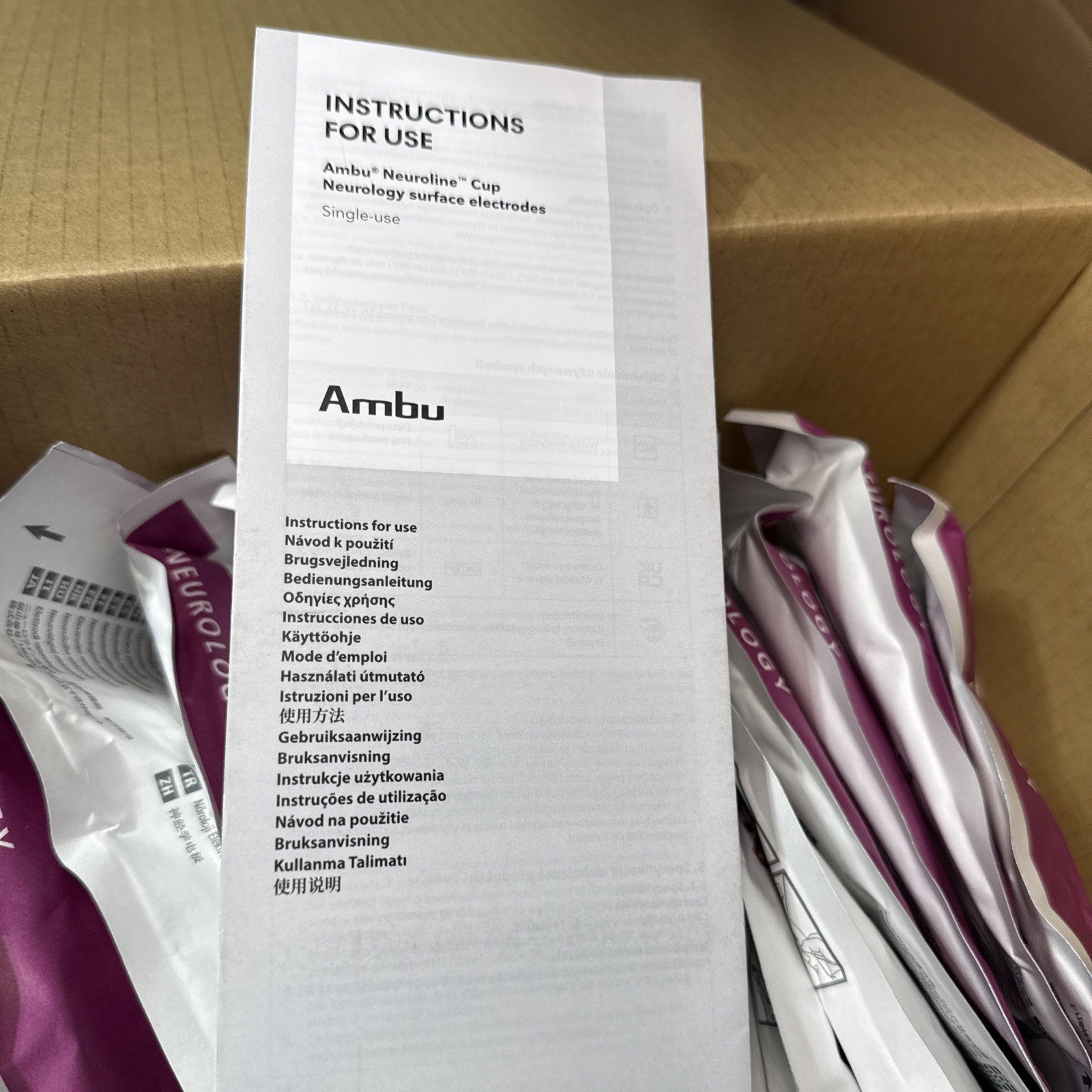 Box of 20 Packs Ambu Neuroline Cup 72615-M/27 Series New Sealed Exp 3-21-27