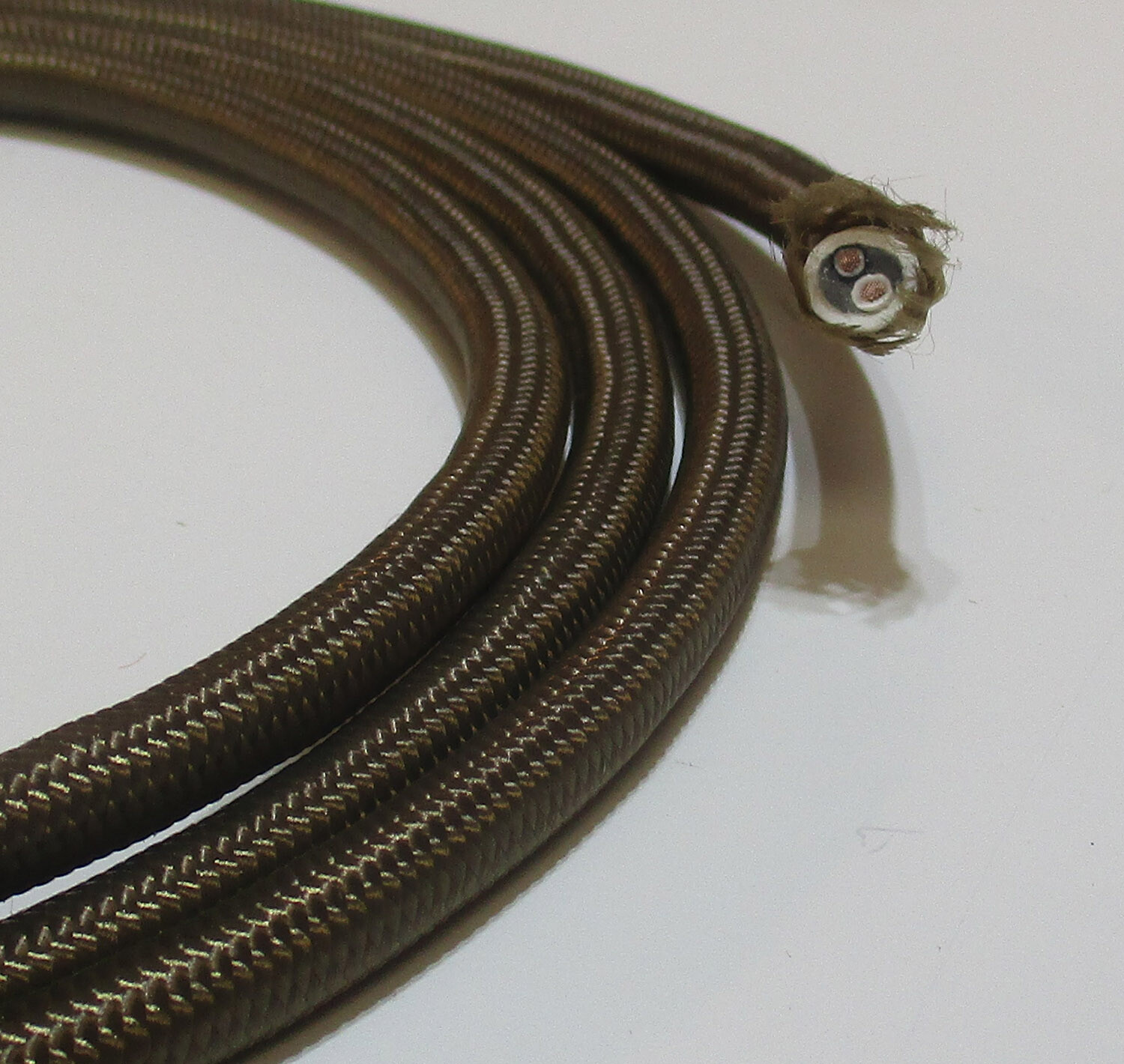 New Vintage Style Cloth Covered Electrical Cord w/ Repro Bakelite Polarized Plug