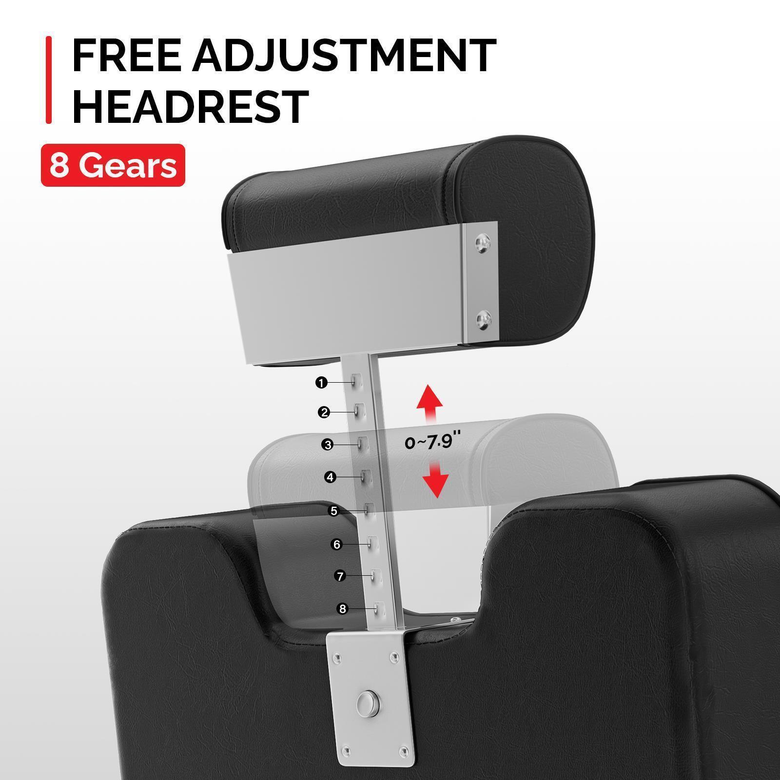 Retro Barber Chair Heavy Duty Barber Chair Vintage Salon Chair Hydraulic Recline