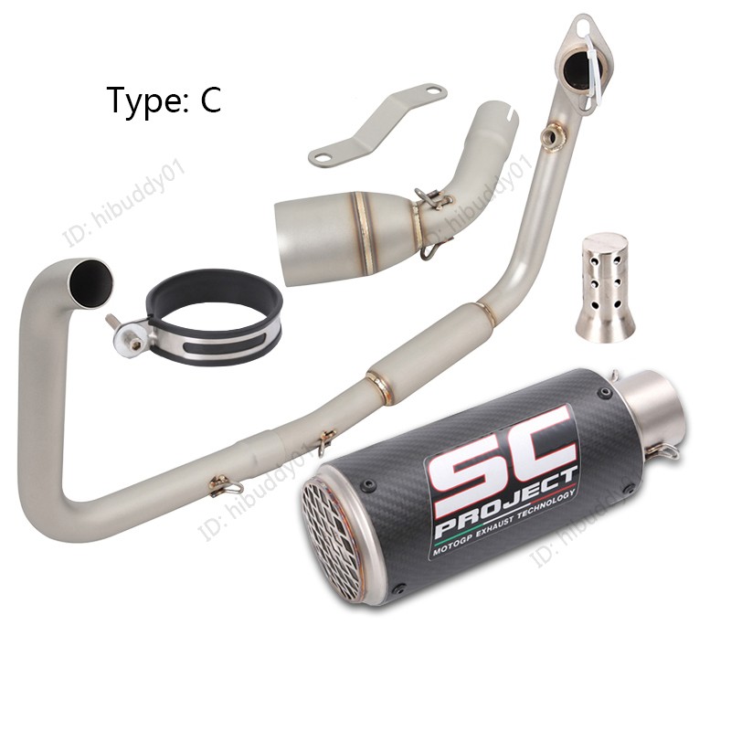 For Benelli TNT 135 125 2017-2025 Full Exhaust System Header Pipe 51mm Mufflers