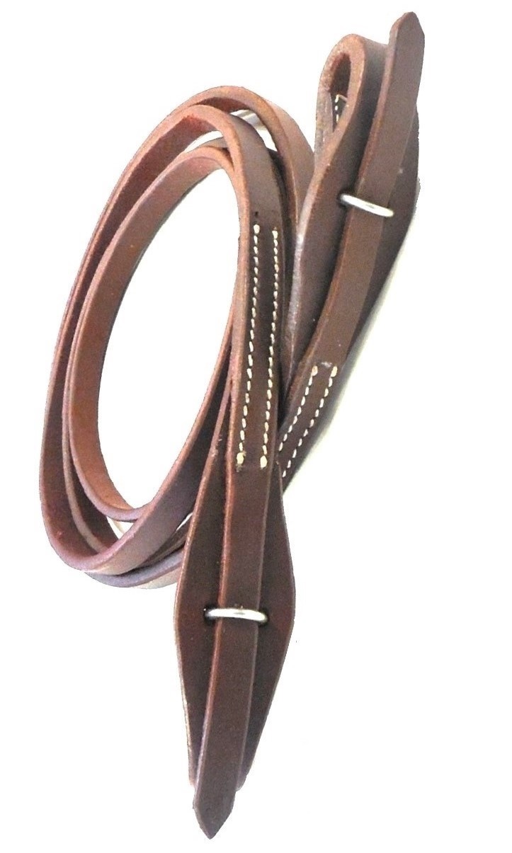 Quick Connect Oiled Roping Rein 1/2" x 8' Super Soft Harness Leather Eddy's Tack