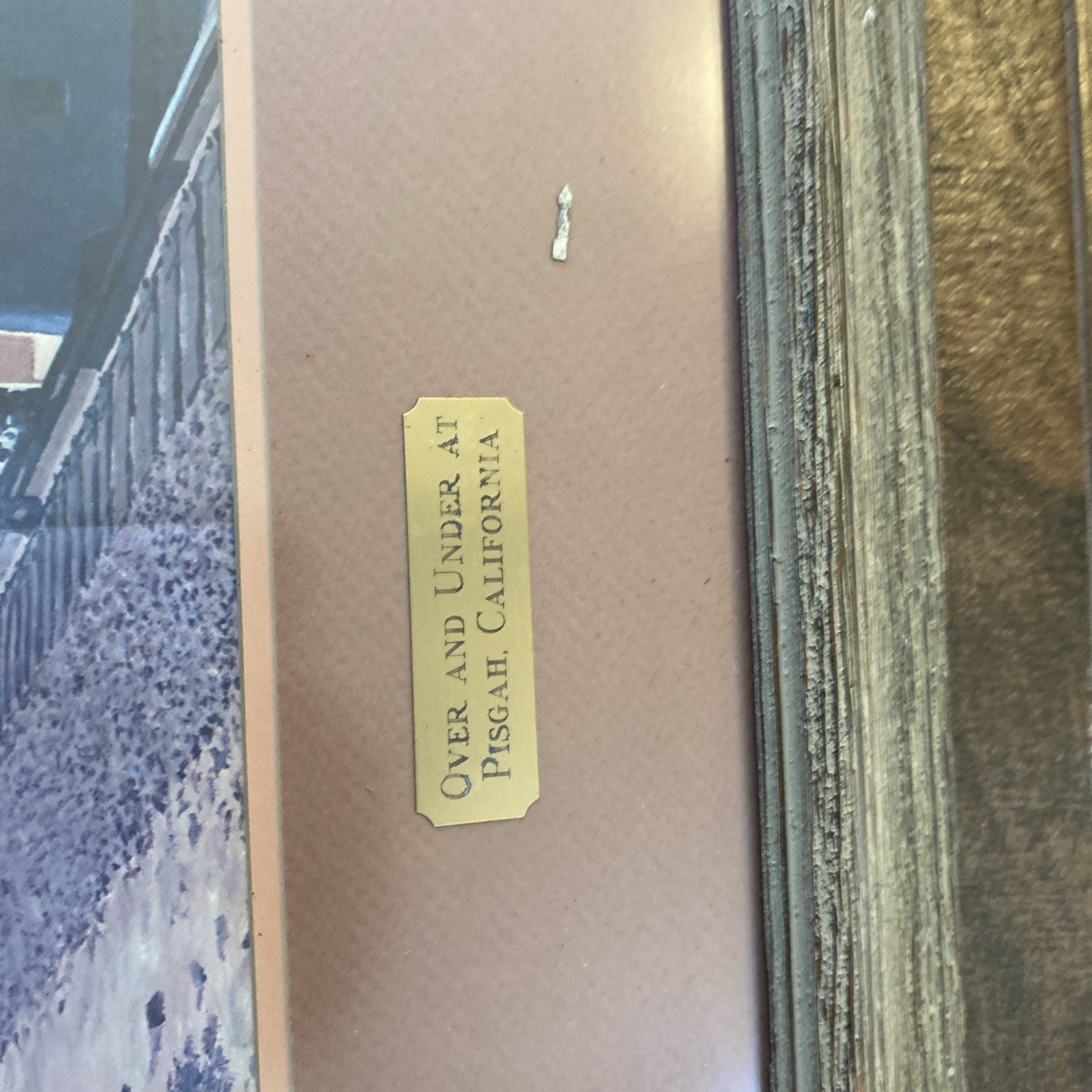 VINTAGE SANTA FE TRAINS ADVERTISEMENT LARGE FRAMED PRINT FOGG 41”x31”