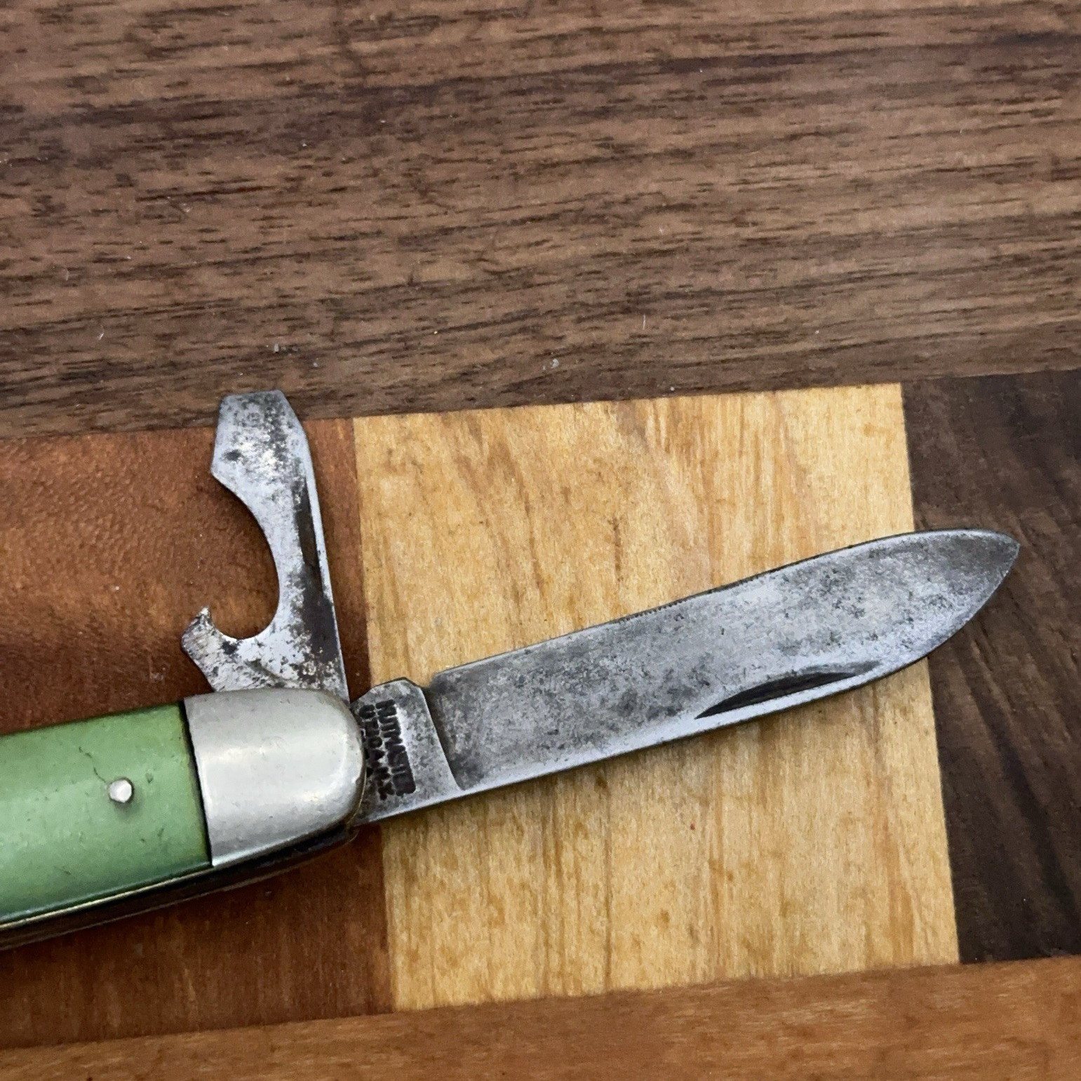 Vintage Kutmaster Utica NY USA Official Girl Green Scout Multi Camping Knife