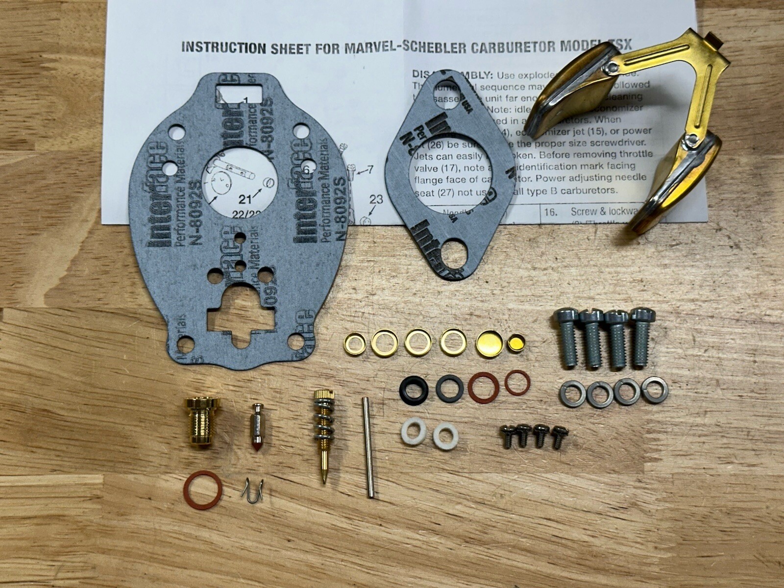 Marvel Schebler TSX Small bowl carburetor rebuild kit With Float