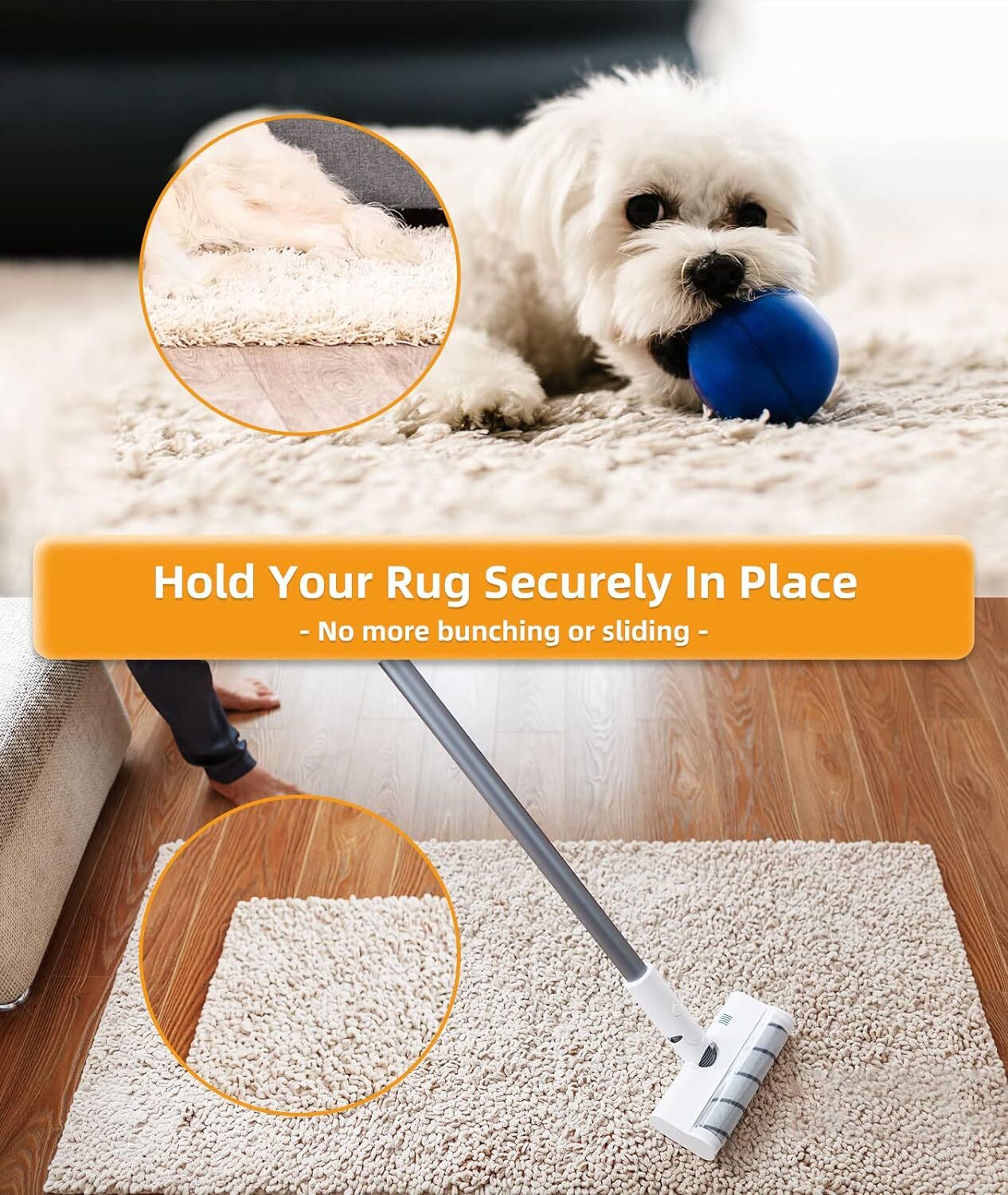 Home Techpro 12 PCS Gripper for Rug Hardwood Floors, Double Sided...