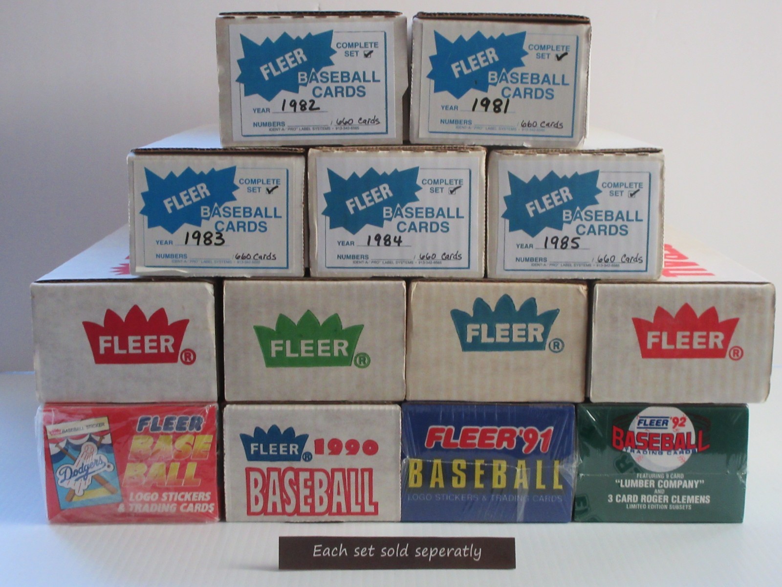 1981 to 1992 FLEER BASEBALL ~ FACTORY AND HAND COLLATED SETS  ~  MINT CONDITION