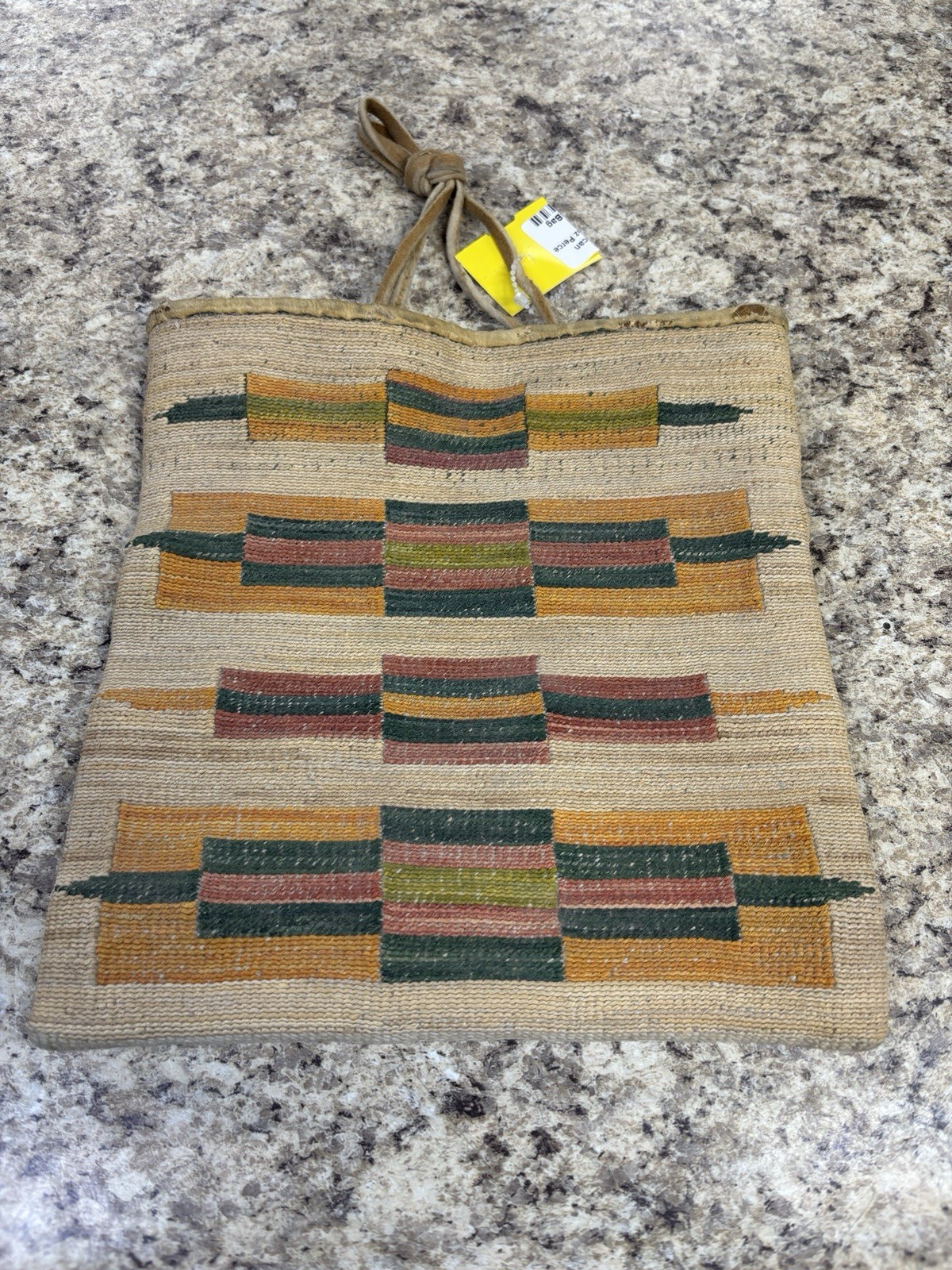 Antique Native American Plateau culture Nez Perce corn husk bag pouch circa 1900