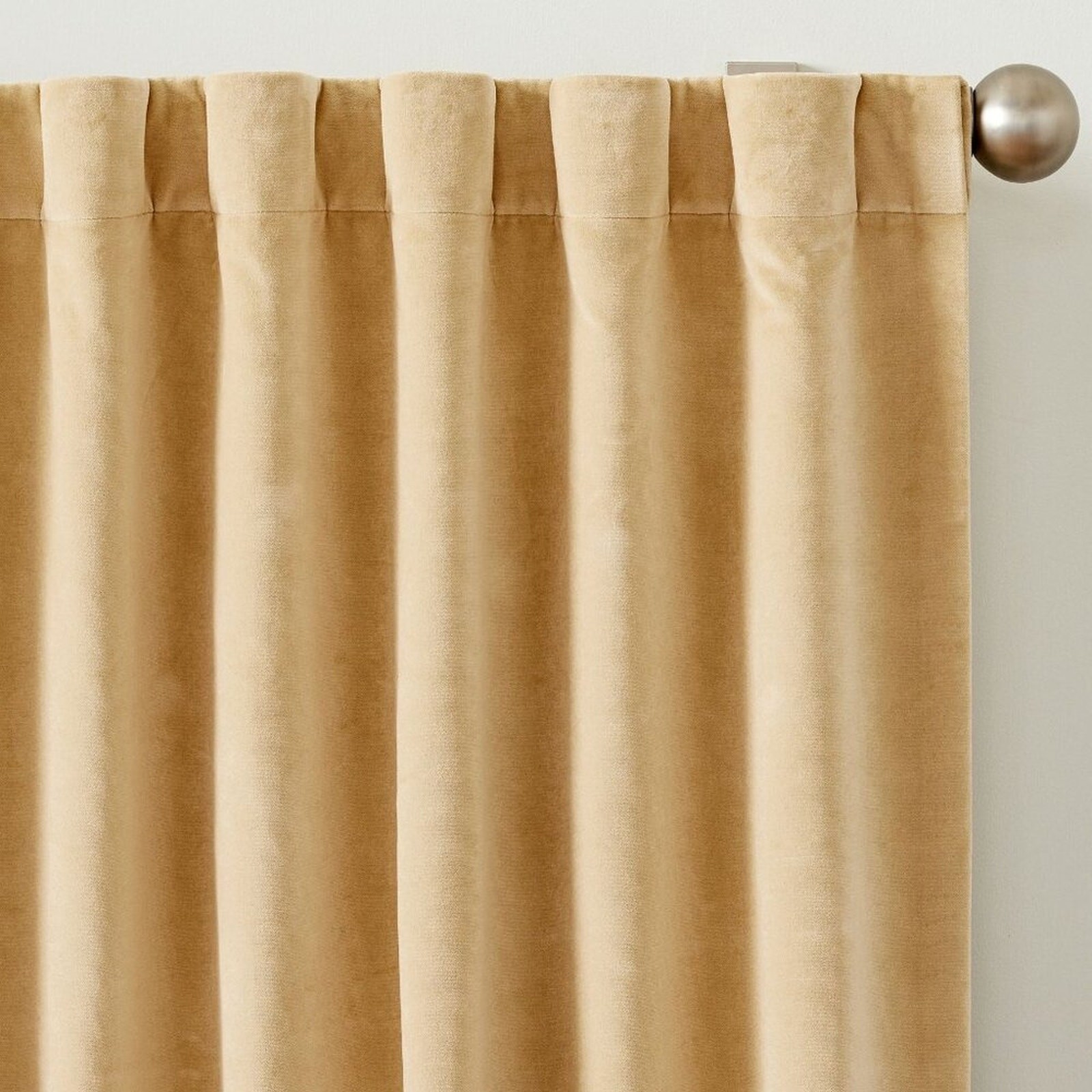 2 Pottery Barn Velvet Twill Blackout Window Curtain Panels Gold Blackout 50 x 96