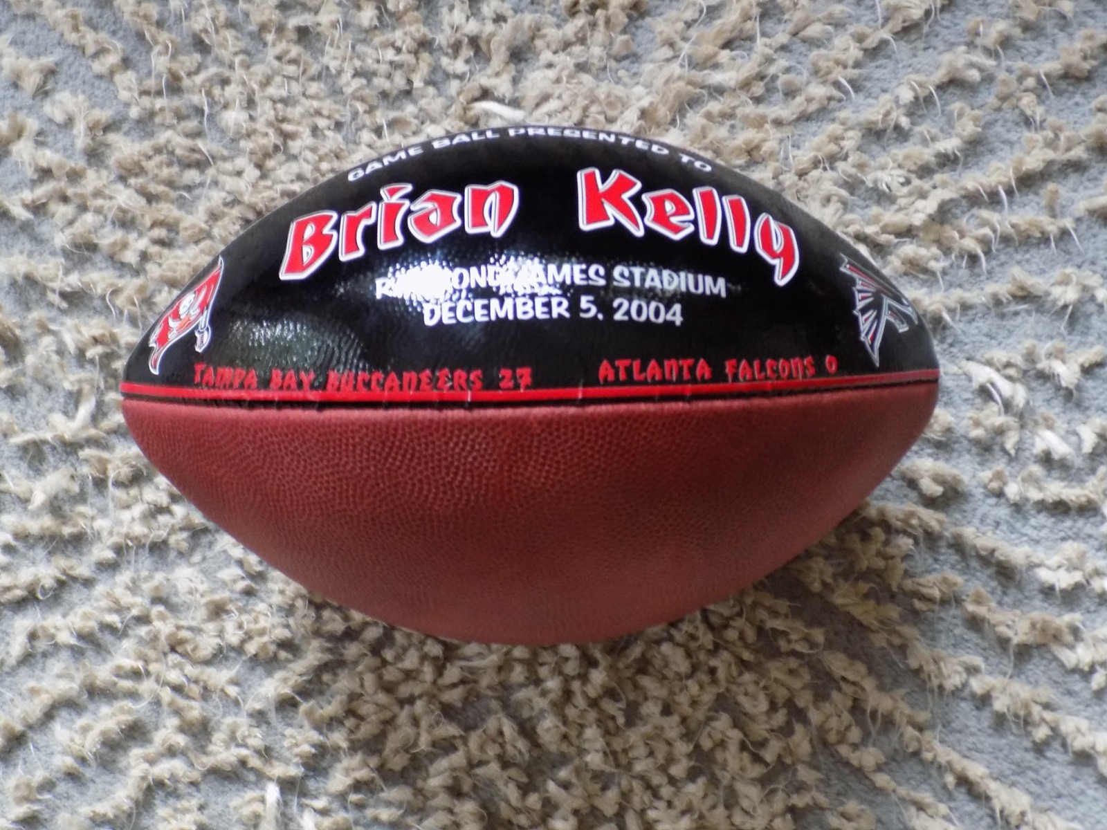 Buccaneers Game Used NFL Football vs Atlanta Falcons Michael Vick 2004