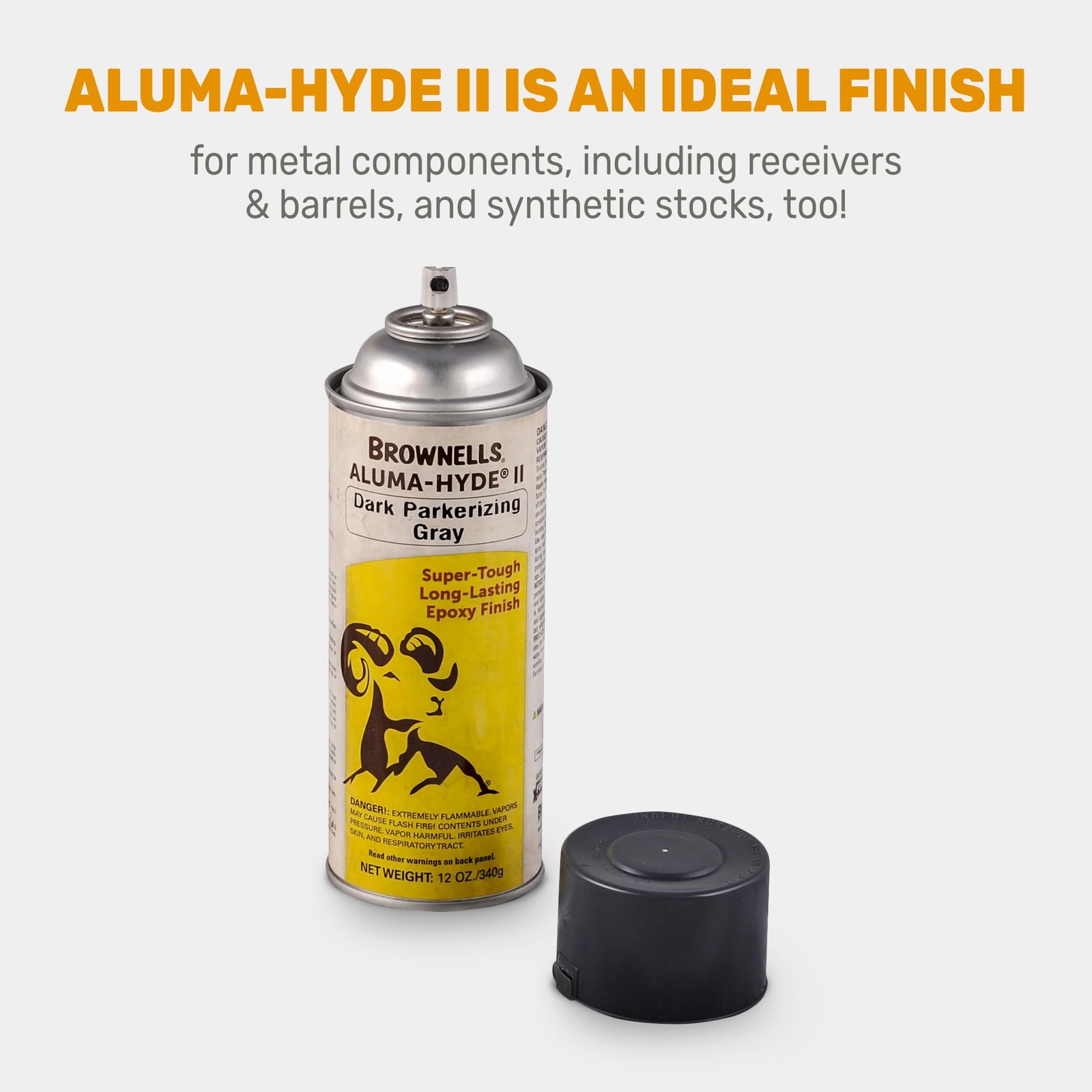 Brownells Aluma-Hyde II Firearm Finish Spray Coating Dark Parkerizing Gray