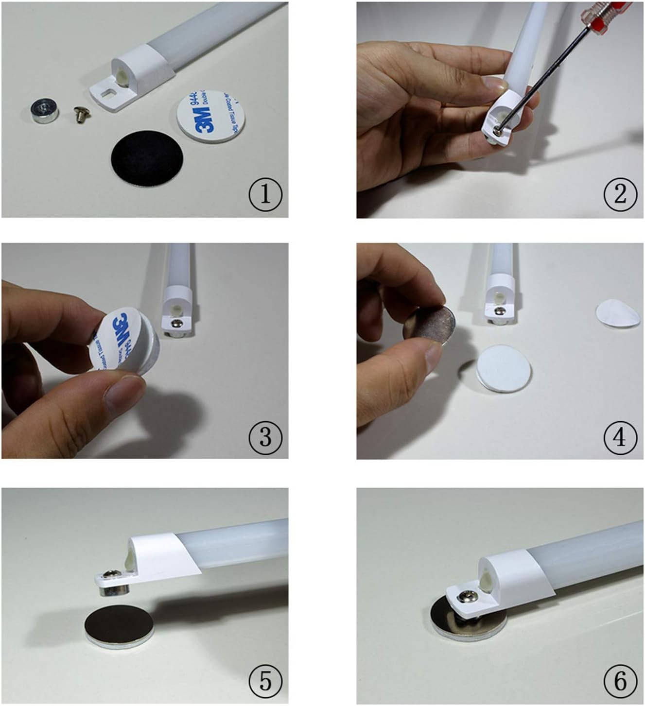 110V LED under Cabinet Lighting,17Inch LED Strip Light Bar with 6Ft Power Cord