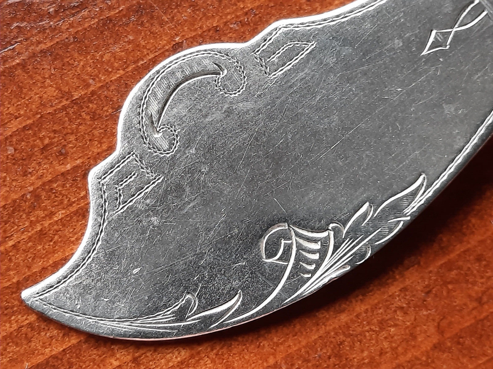 Coin Silver Knowles & Ladd Leaf & Berry Pickle Knife