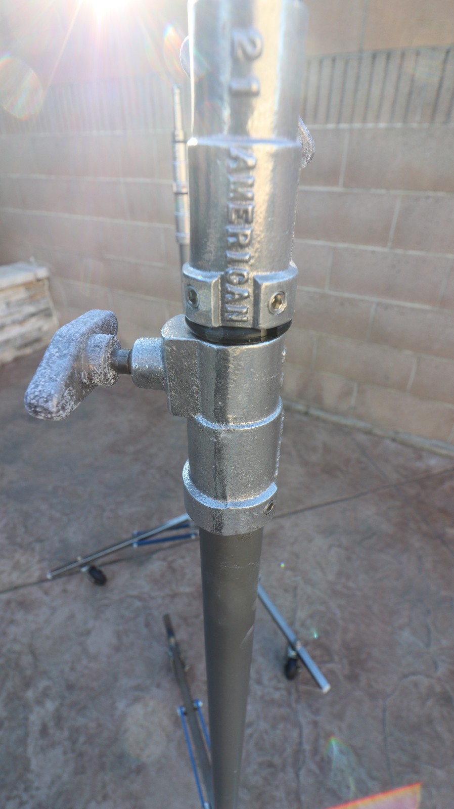 American Metal C Stand\ Light Stand with Wheels. This is for a pair you get 2