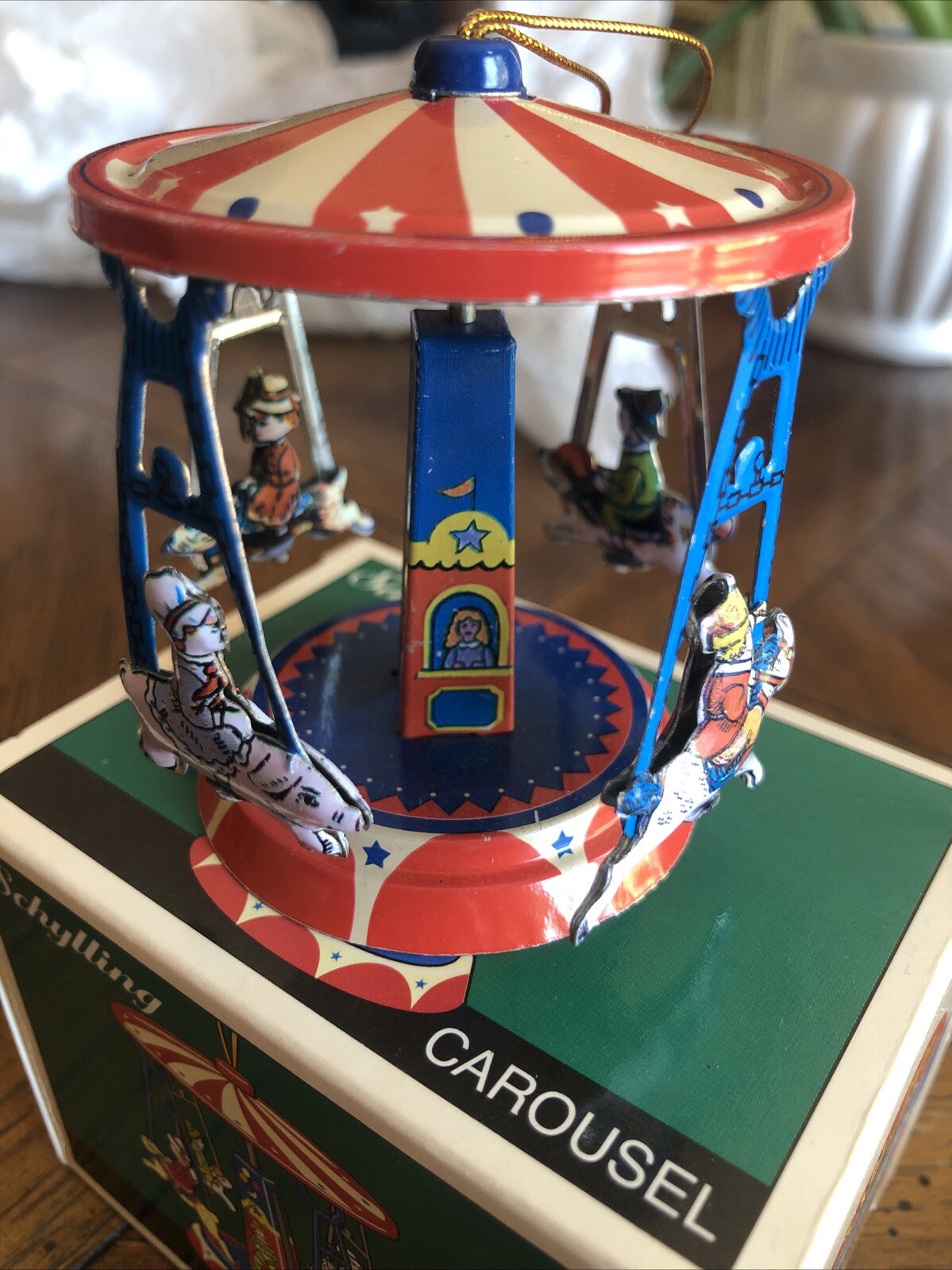 Vintage Schylling Miniature Tin Collector Series 90's Carousel w/Box