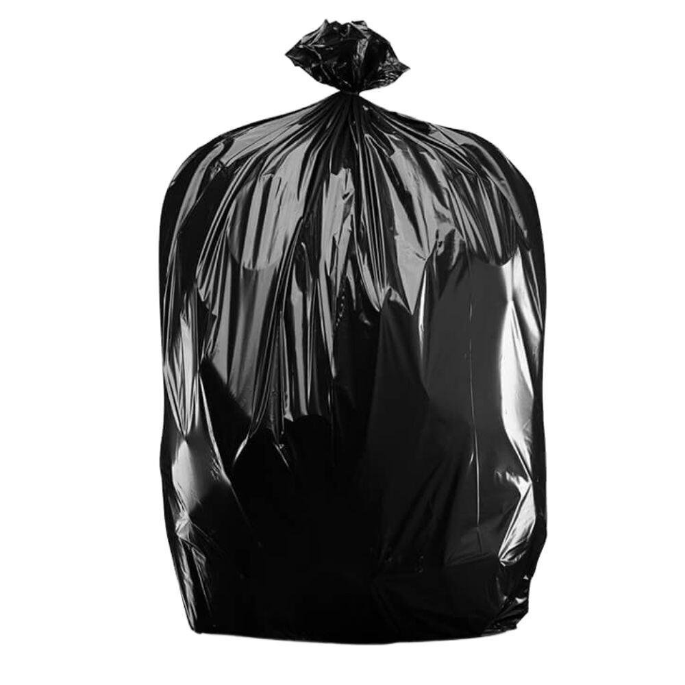 Plasticplace 95-96 Gallon Black Trash Bags, 25 Count