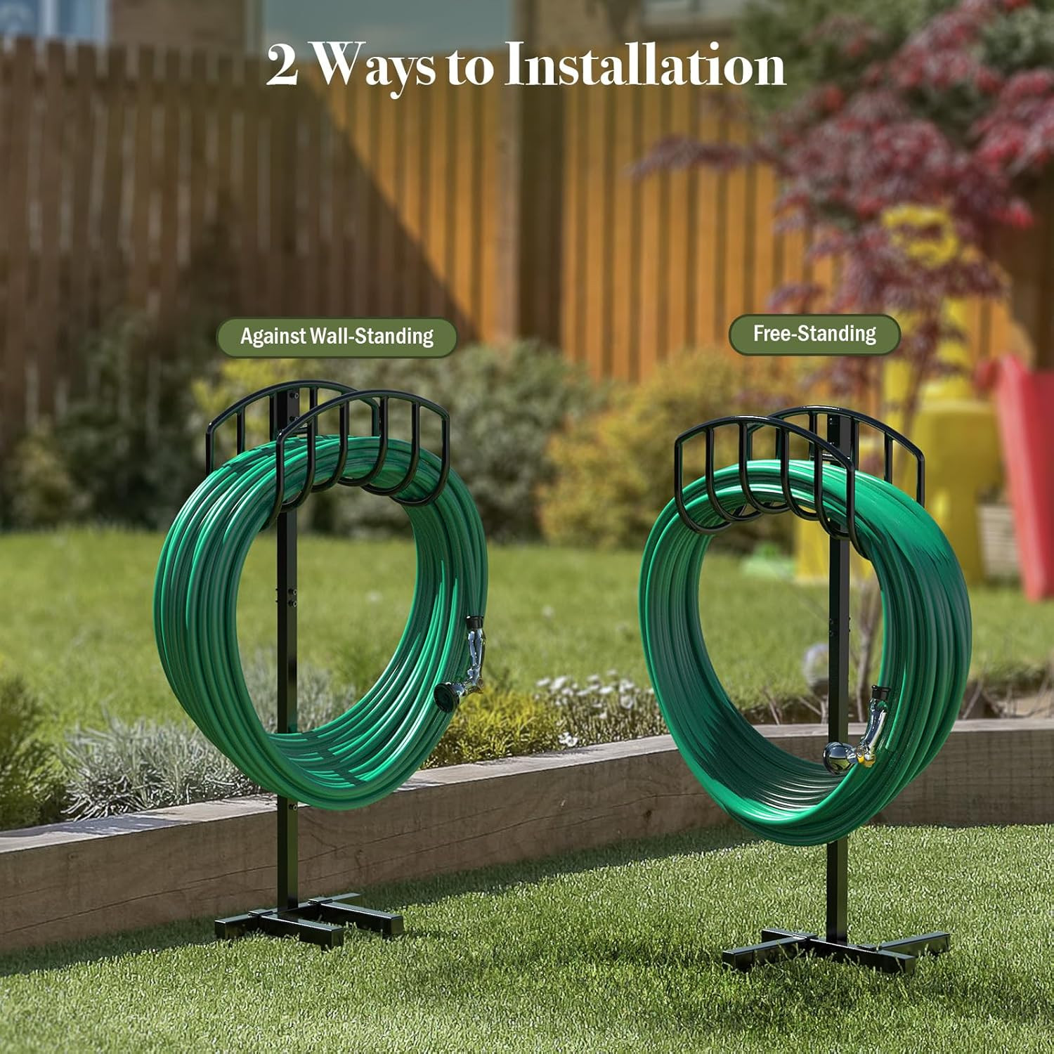 Garden Hose Holder - Upgraded Water Hose Holder Holds 151-feet Hose, Heavy Duty