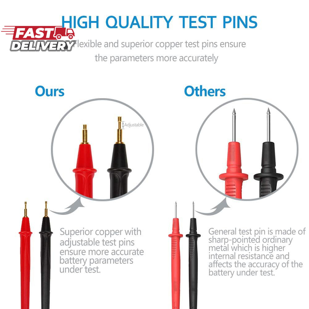 Dlyfull Universal Battery Tester with LCD Display, Small Digital Battery Voltage