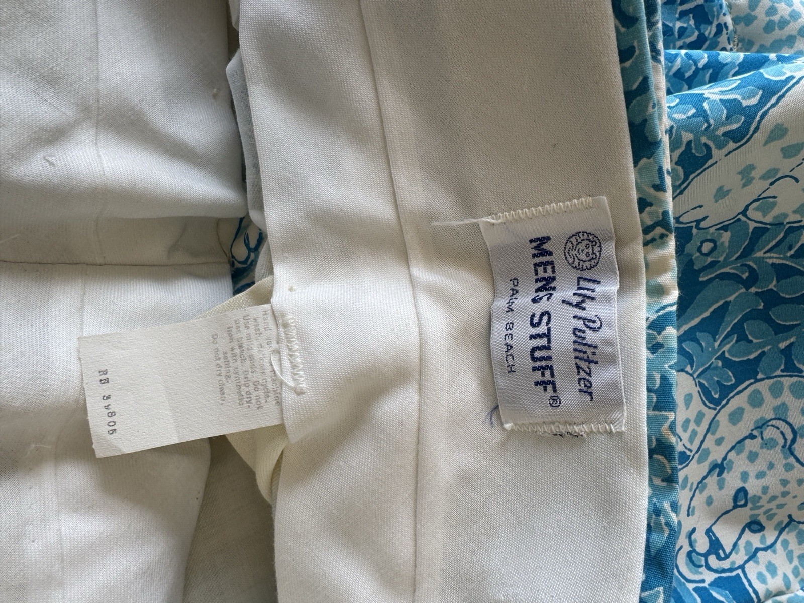 Vintage Lily Pulitzer Mens Pants Rare Pattern Blue Cheetah Waist 33-44