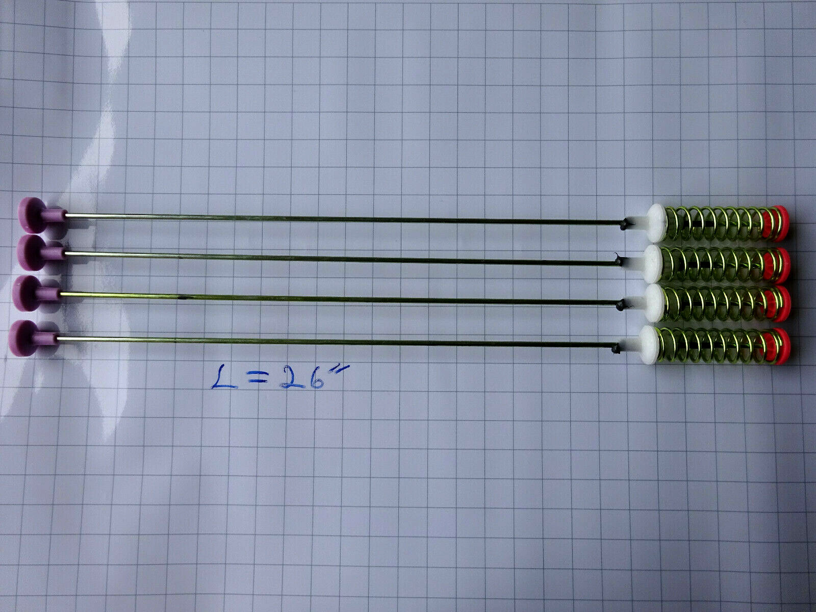 4 Pcs Replacement Washer Rod For Samsung DC97-16350U AP6884450 PS12720841 26"