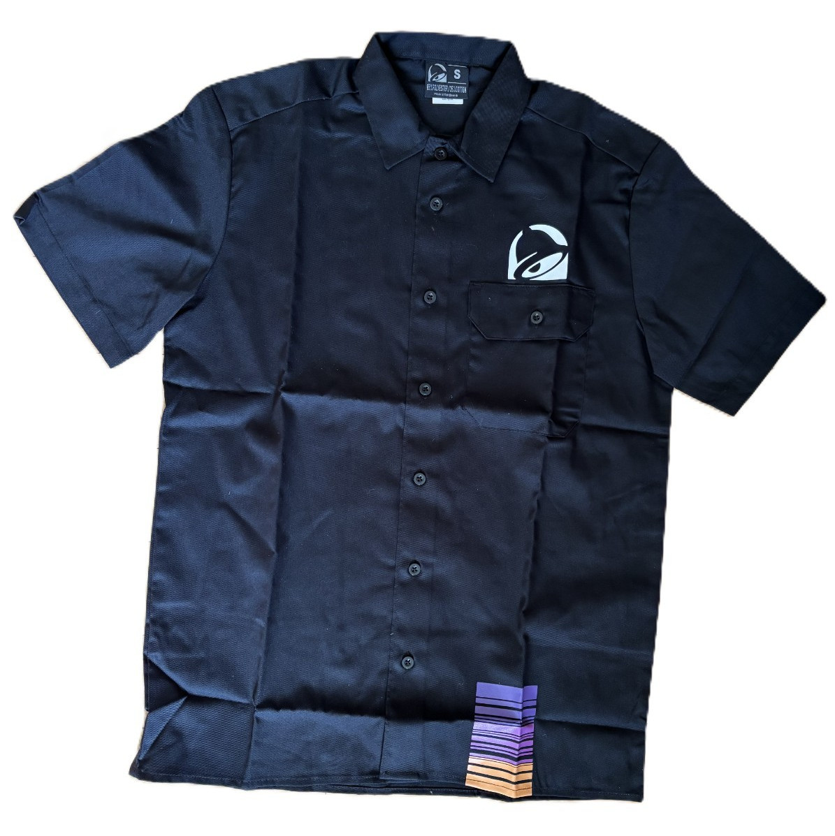 Taco Bell Short Sleeve Manager Shirt with Front Pocket - Size S