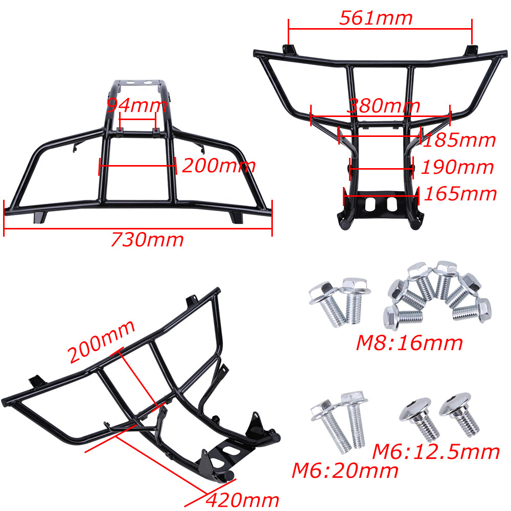For Honda TRX250TE TRX250TM Recon 250 2005-24 ATV Front Rack Carrier and Bumper