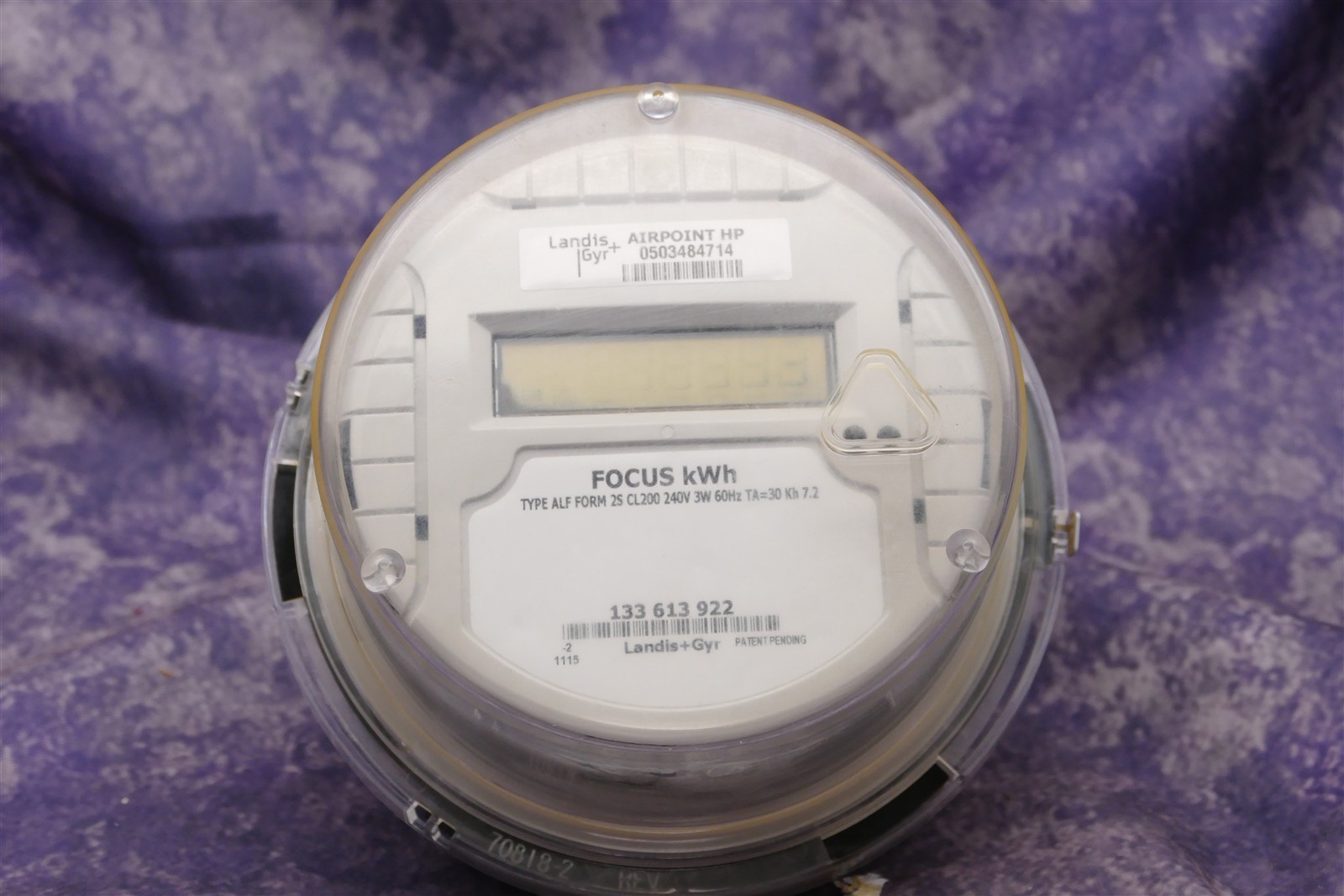 LANDIS+GYR Focus Digital Watthour Meter Type ALF, FORM 2S, CL200, 240V