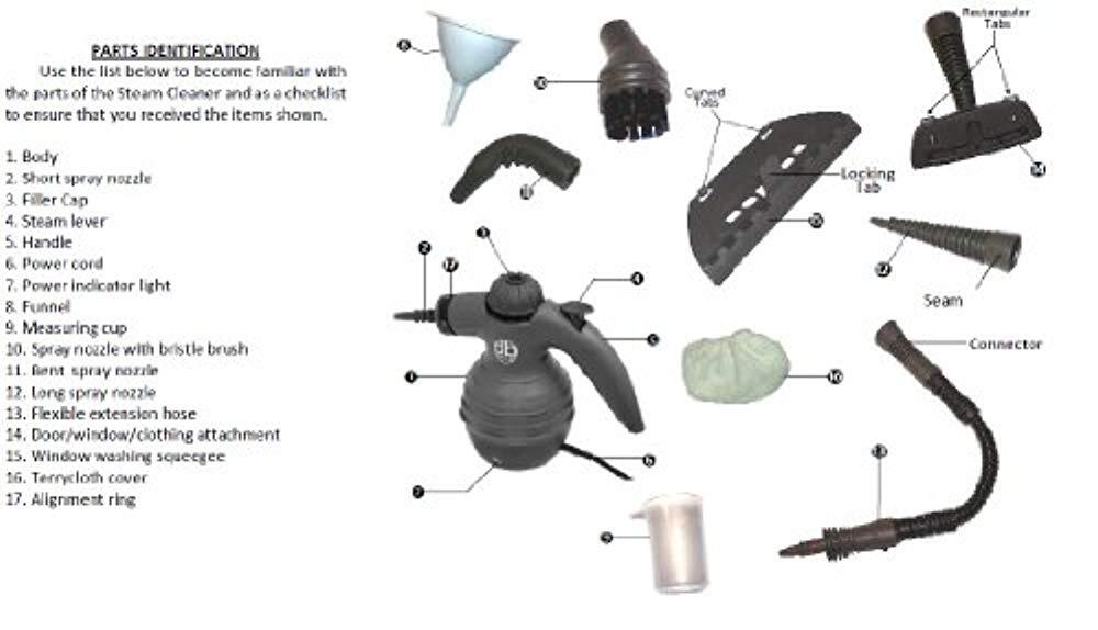 Handheld Steam Cleaner Multi Purpose Electric Portable Steamer Home Auto Carpet