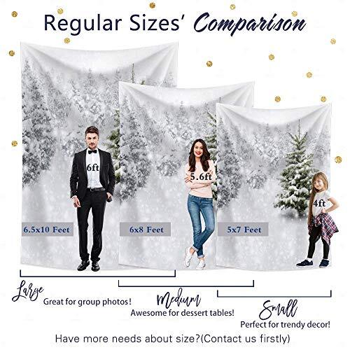 Fabric Photography Christmas Photo Backdrops Xmas New Year Winter Forest 5x7ft