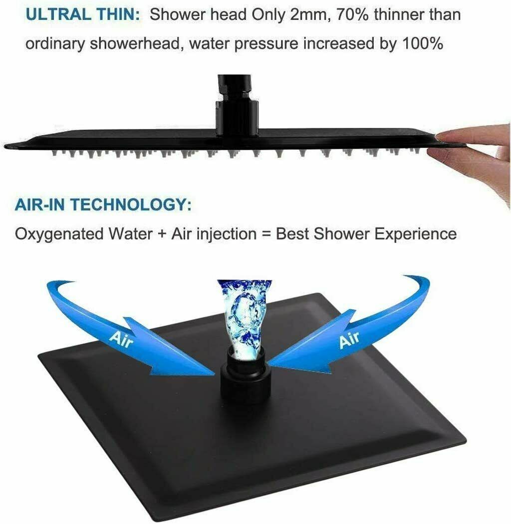 Stainless steel Rainfall Shower Head Ultrathin Rain Shower head High Pressure