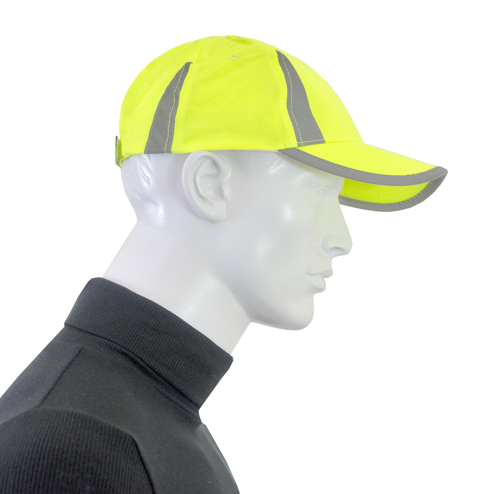 HI-VIS LIME REFLECTIVE HAT BASEBALL CAP SAFETY NEW LIME ORANGE BLACK JORESTECH