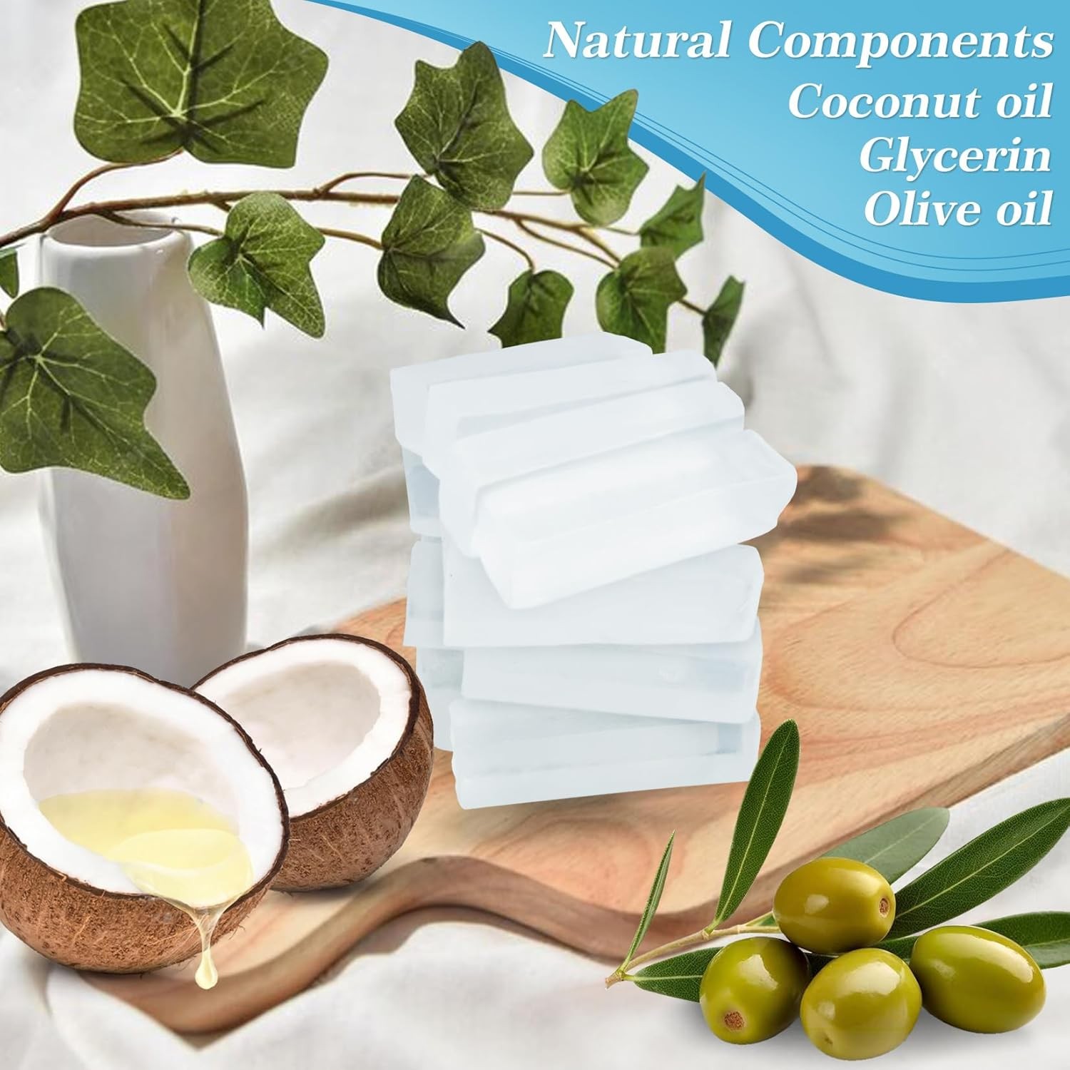 Soap Base Natural 2LB Clear Glycerin Base for Soap Making Melt and Pour Organic