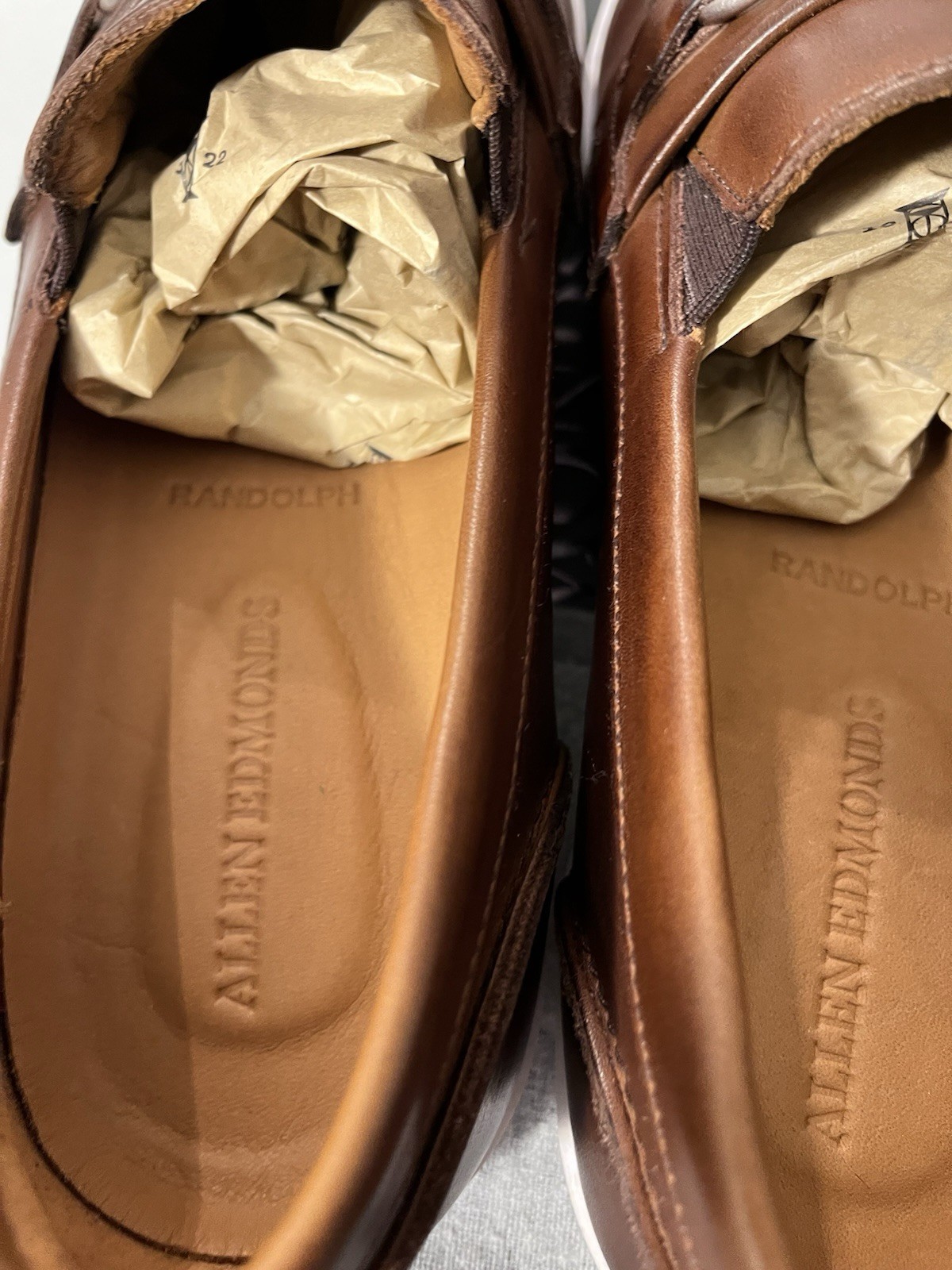 Allen Edmonds "RANDOLPH" BIT Penny Loafer Dress Sneakers 9.5 D Mahogany NWB $300