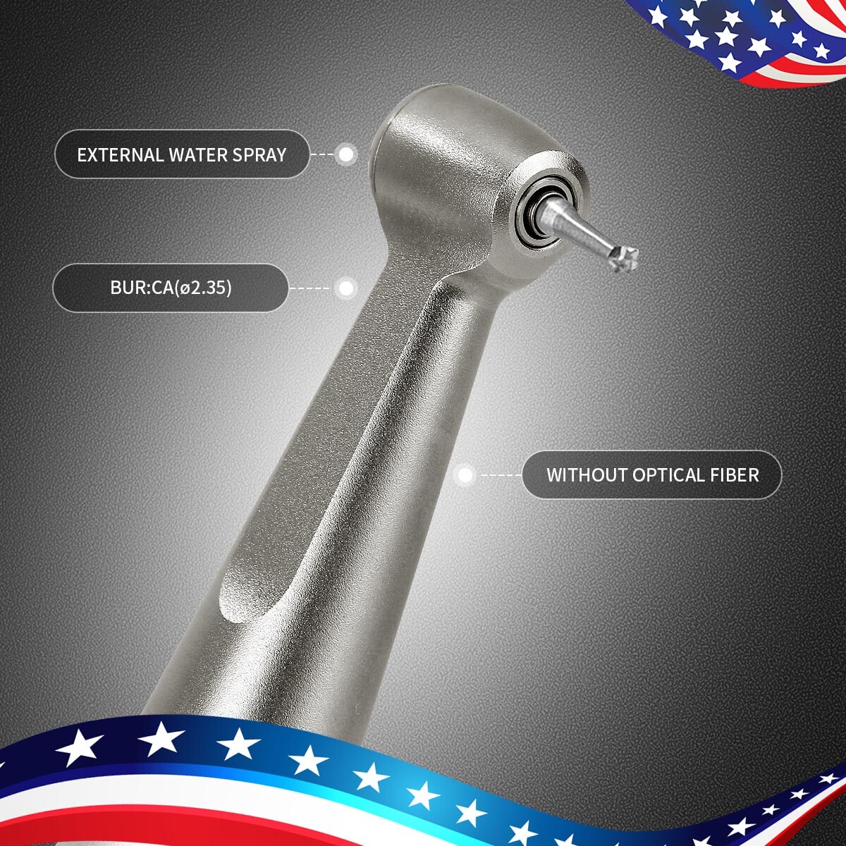 Dental Slow Low Speed Handpiece Contra Angle Straight Air Motor 2/4Holes E-type