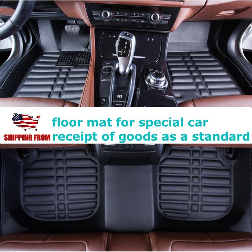for 2007-2017 Toyota Camry Car Floor Mats Front & Rear Liner Leather Pad Black