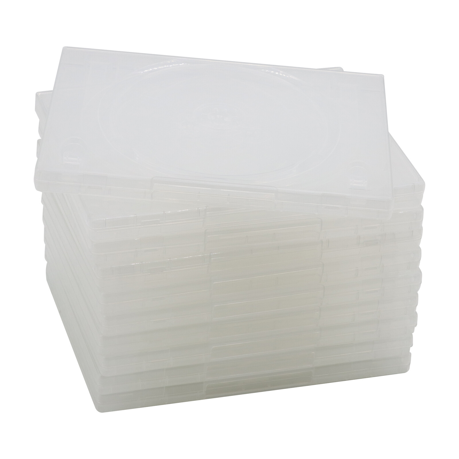 Lots Standard 4-Discs DVD Storage Replacement Cases Flip Cover Box 14mm Holder