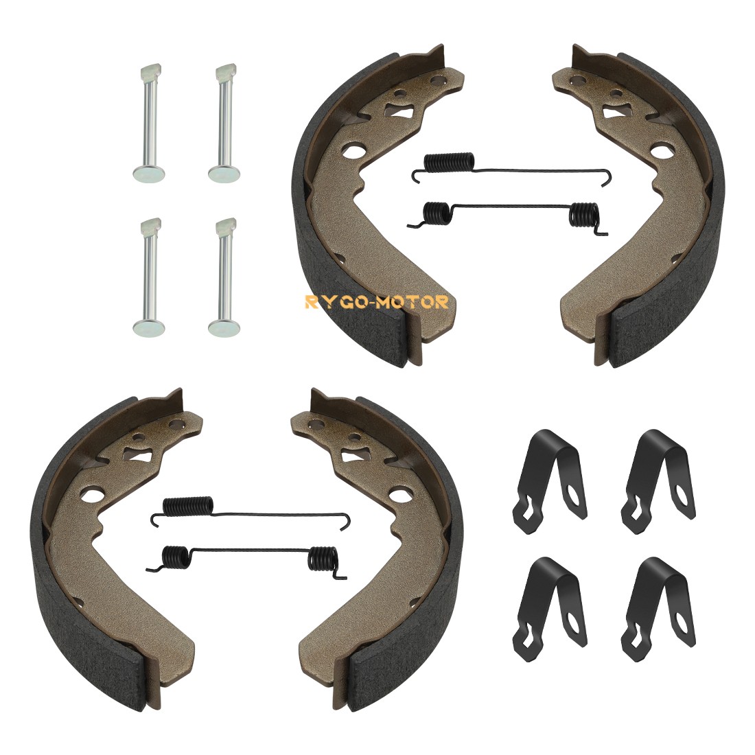 2PCS Front Brake Drum W/Bolts & Shoes Kit for Kawasaki Mule 600 610 SX KAF400 XC