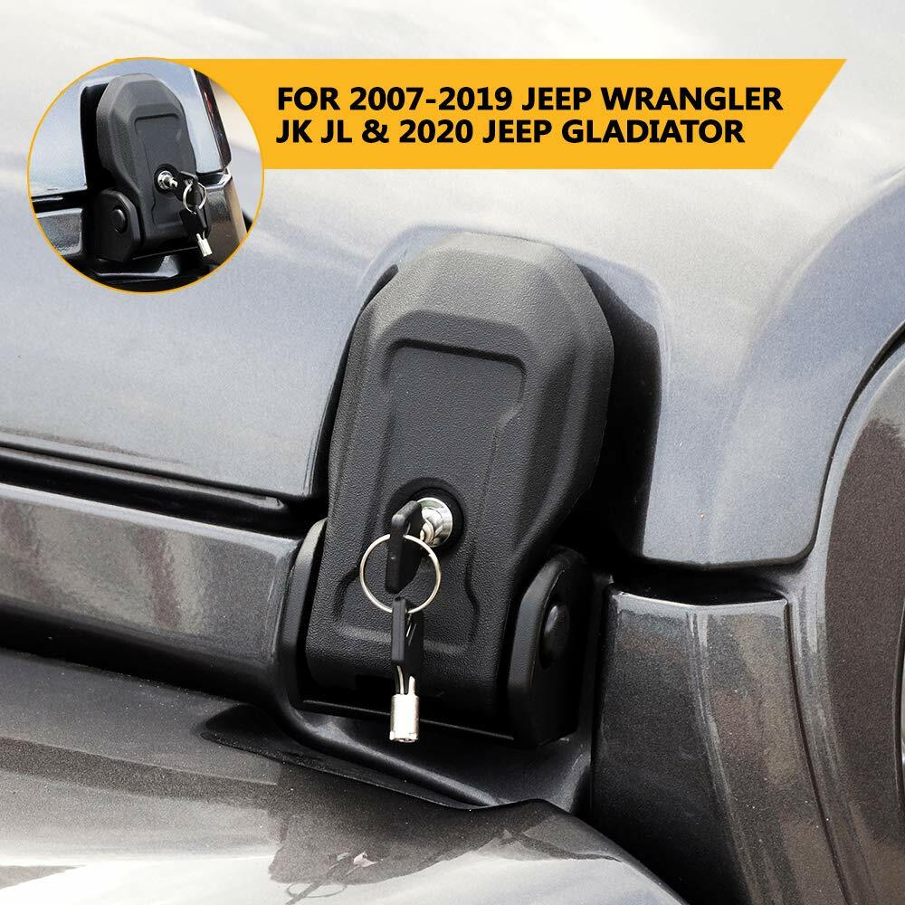 Locking Hood Latch Hood Catch with Lock for 2018-2024 Jeep Wrangler JL JLU JT