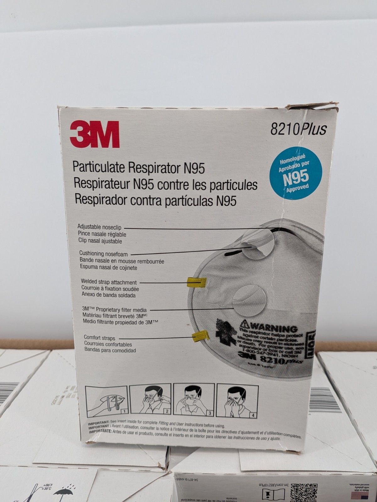 3M 8210 Plus N95 Particulate Respirator Masks | Case of 160 | Brand New