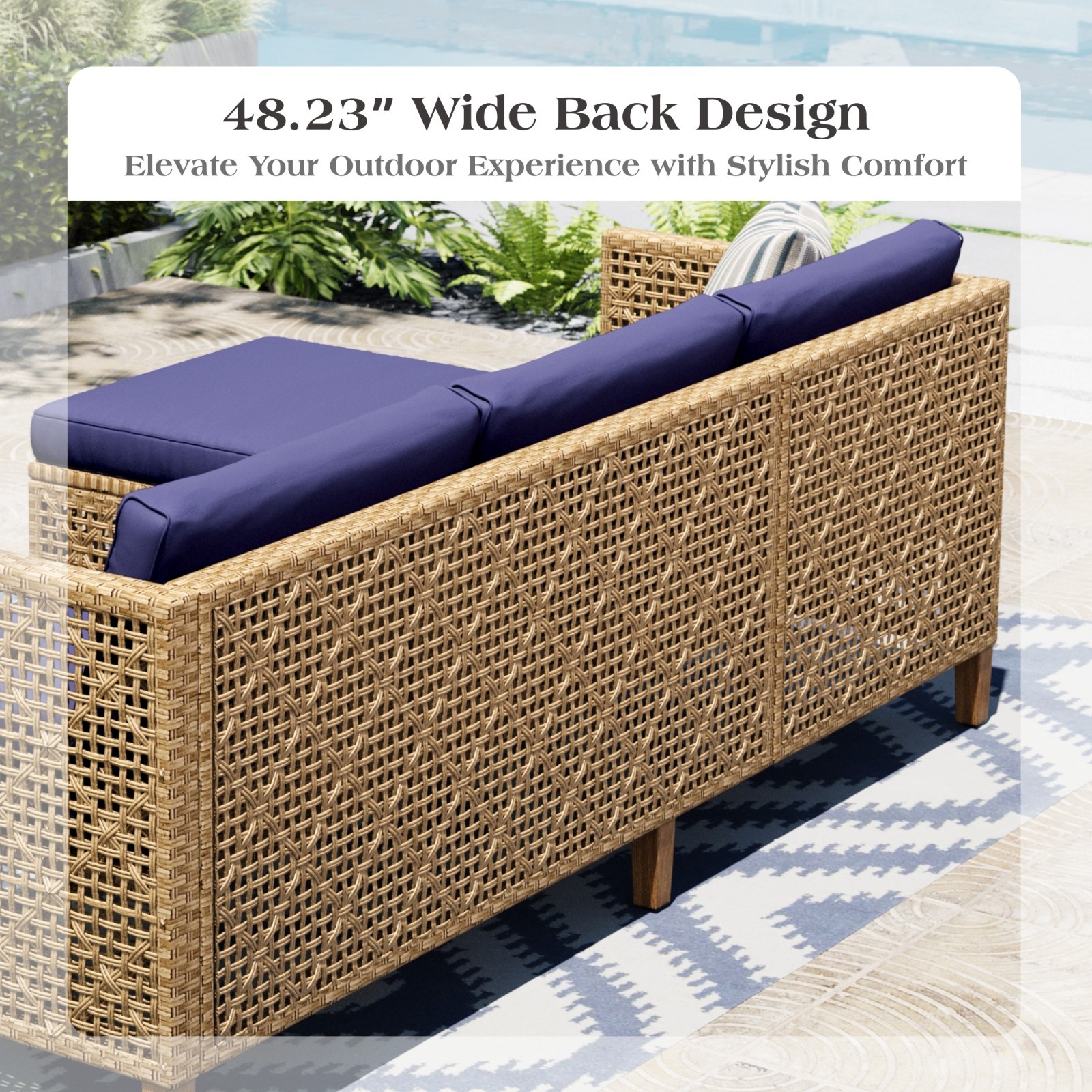 Outdoor Furniture Rattan Patio Furniture Set Patio Conversation Set Wicker Sofa