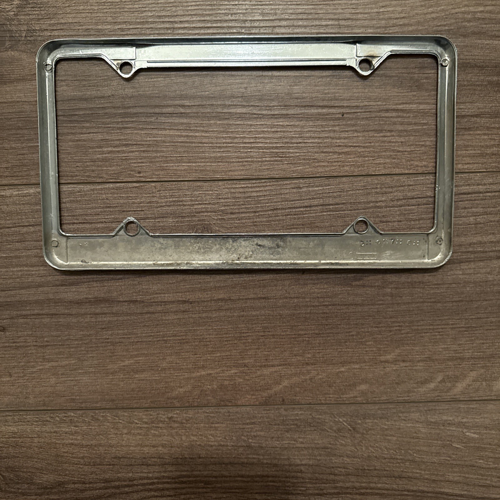 Vintage 1968 Chevrolet Impala License Plate Frame Chevy Chrome And Blue