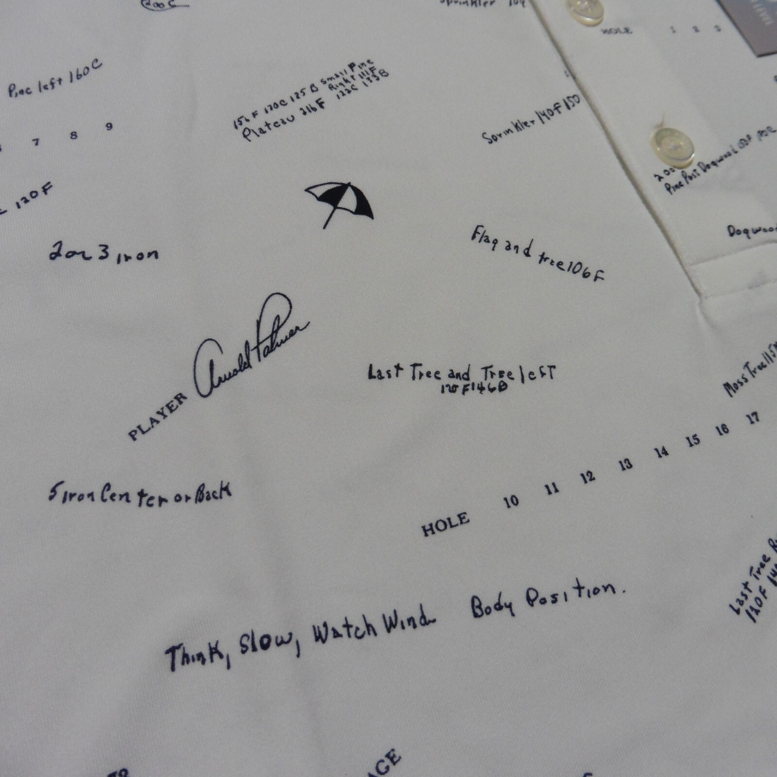 PUMA Arnold Palmer AP Scorecard Men's Golf Polo Shirt M White