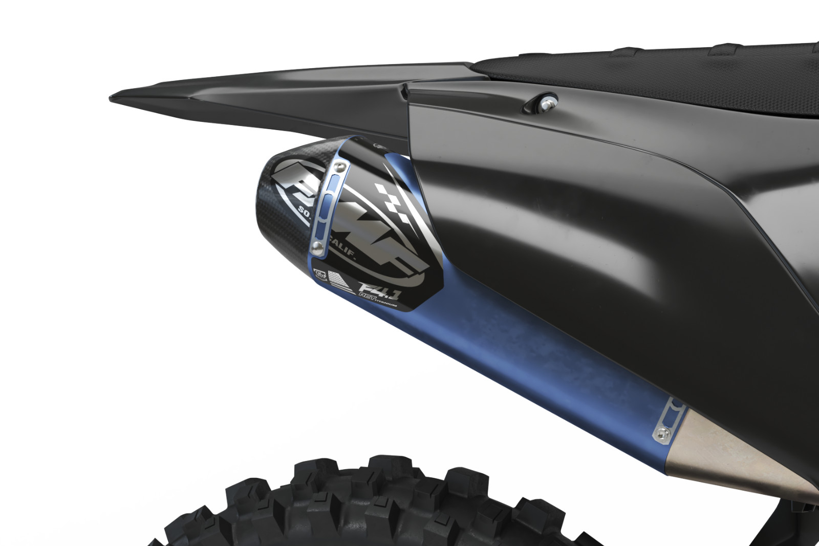 FMF Exhaust Factory 4.1 Decals (Chrome/Black) 2 PACK