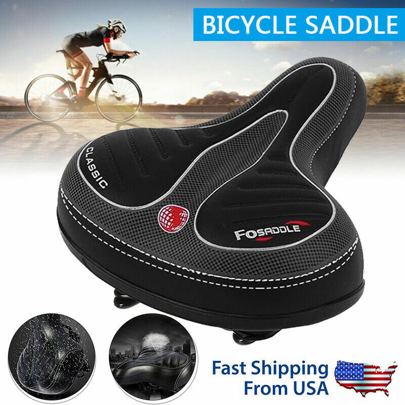 Comfort Wide Big Bum Soft Gel Cruiser Bike Saddle Bicycle Seat Air Cushion Pad
