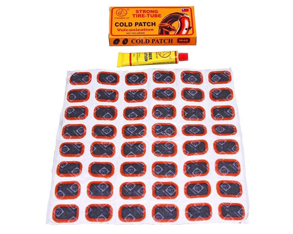 Bike Bicycle Tube Tire Tyre Cold Patch Repair Kit Puncture Repair 3208.