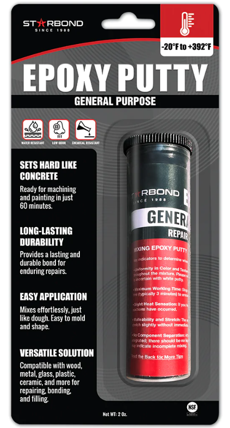 Starbond Epoxy Putty | General Purpose (Black), 2 oz.