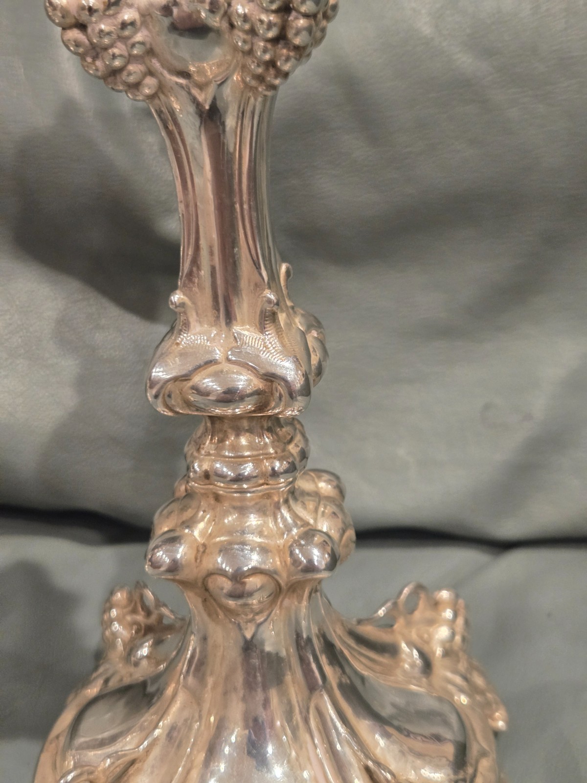 2 x Silver Candelabras, Candle holders, 947 grams .999 pure, no fillers in base.