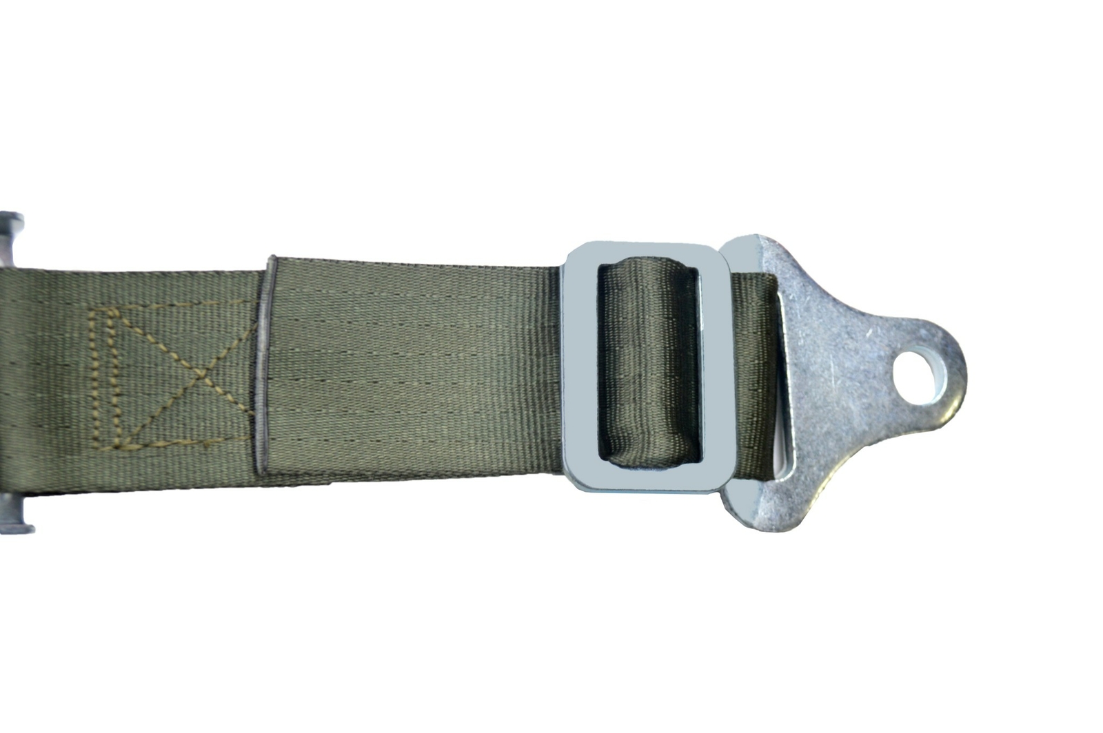 KIDS 2" RACING HARNESS LATCH AND LINK FLOOR MOUNT SEAT BELT MILITARY GREEN