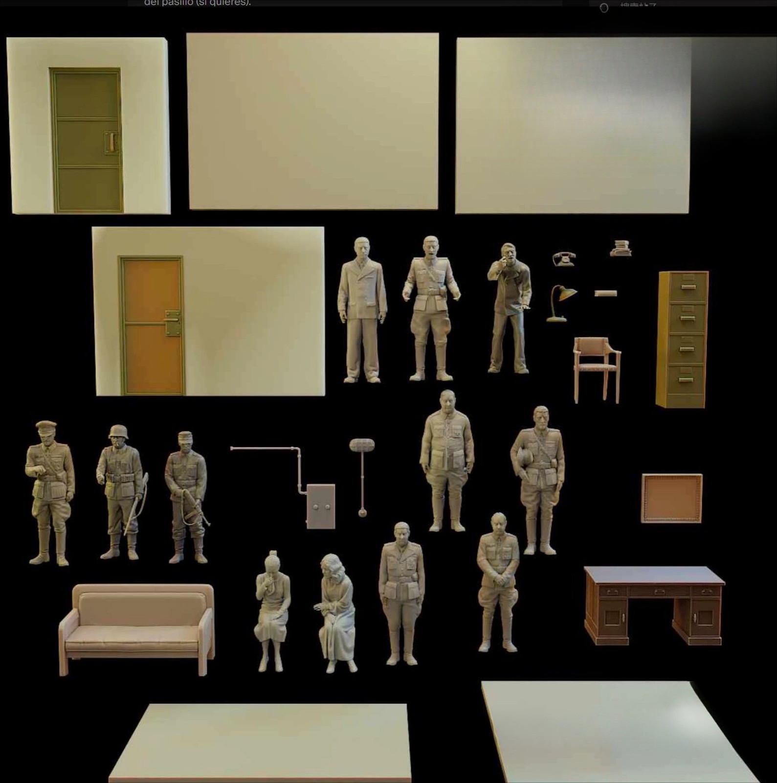 1/35 Scale WwII All Scenes of The Fall of The Empire Resin Model Kit