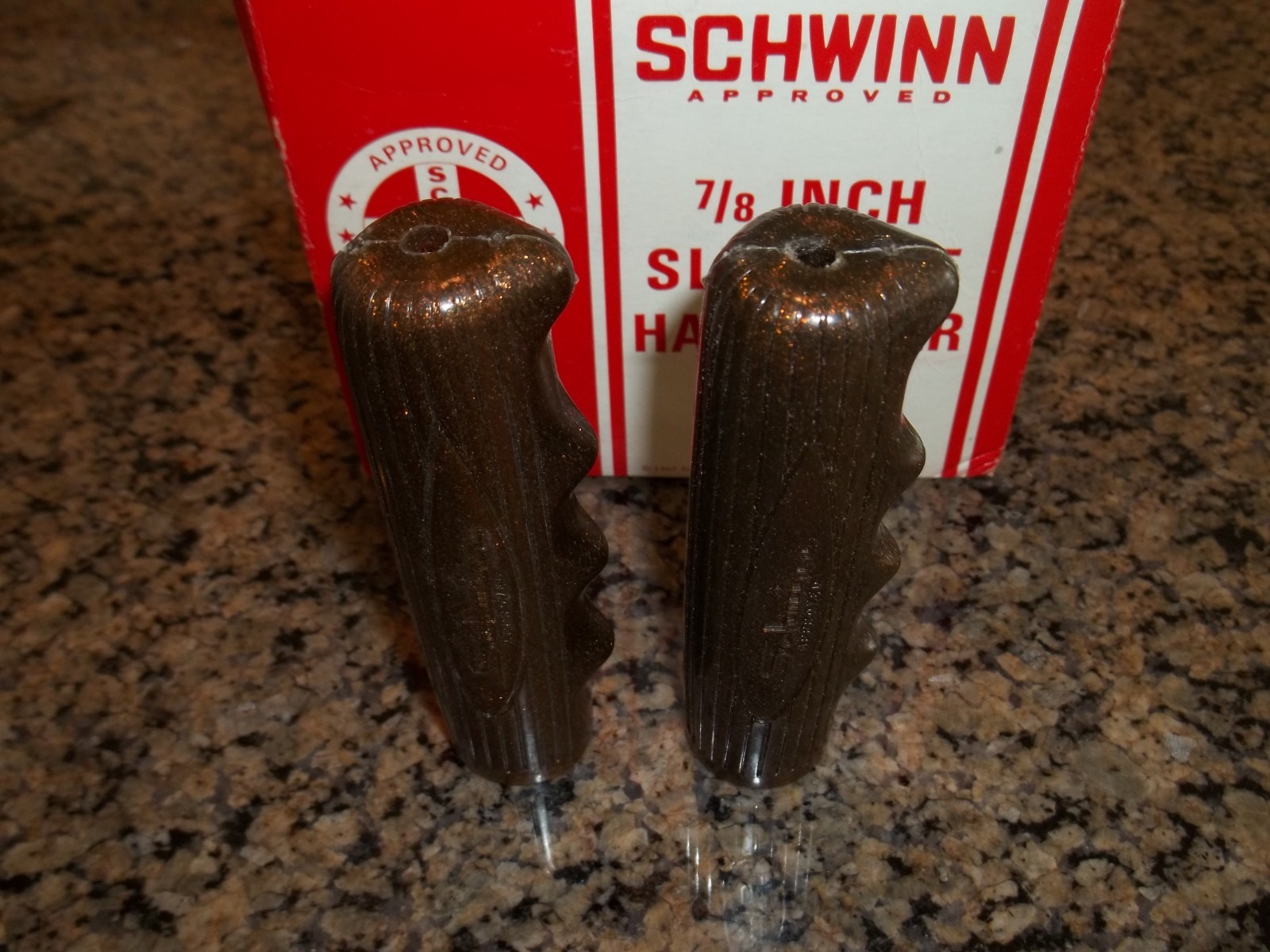 Nos Schwinn Stingray Runabout Bicycle Handlebar Grips brown originals collegiate