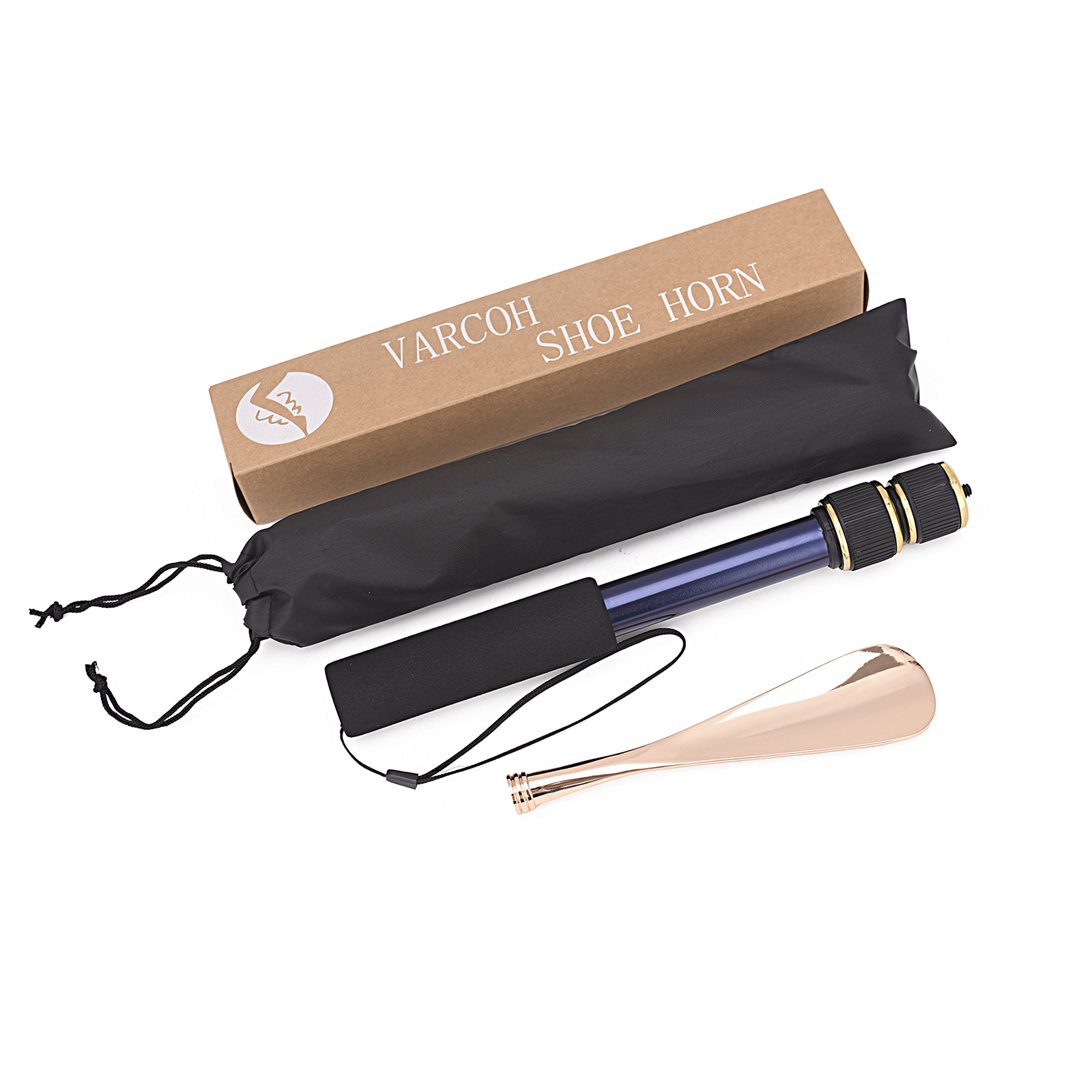 No Bend Long Handle Shoe Horn Extendable Aluminium Shoehorn Seniors Boots Aid